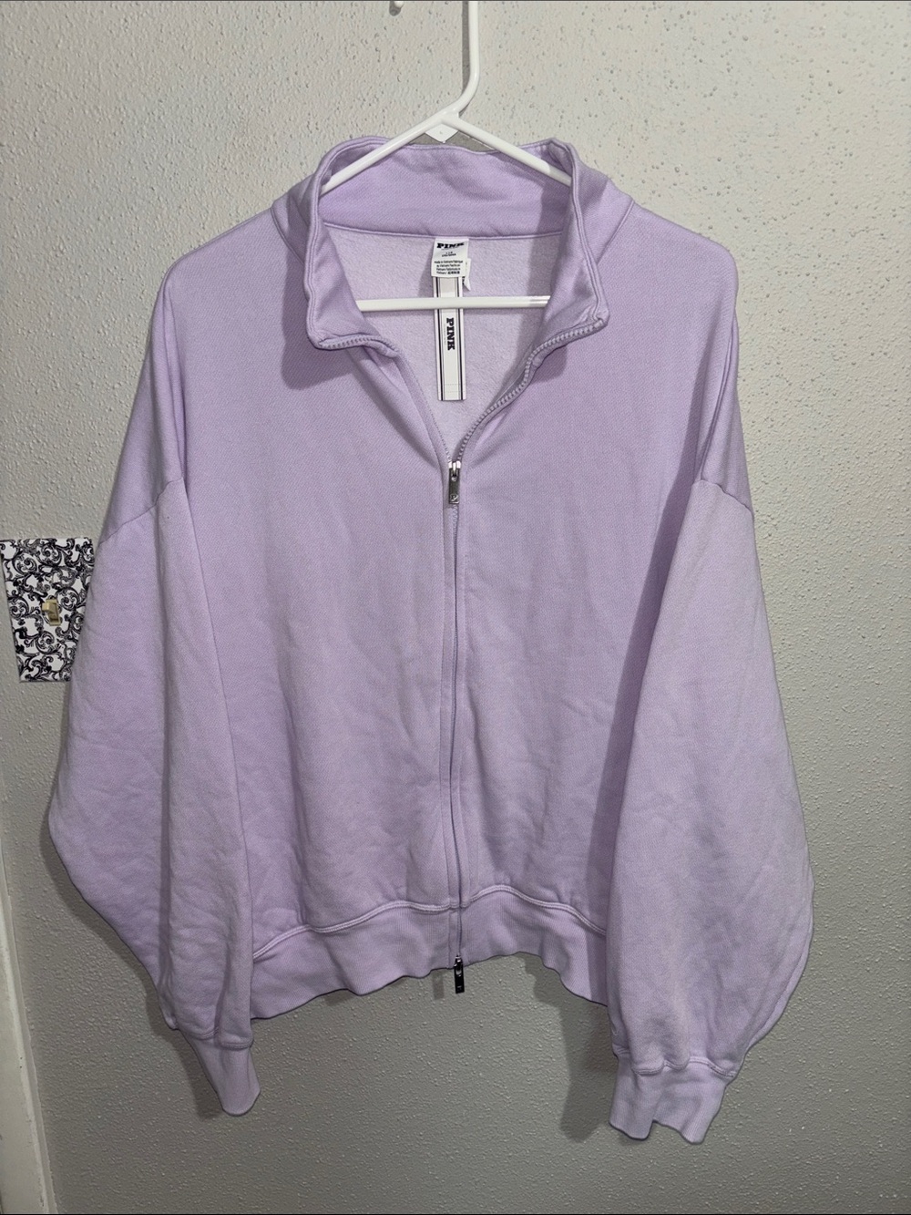 Victoria's Secret PINK Ivy Fleece Full-Zip Sweatshirt (Size Large)